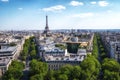 Eiffel Tower from Arc de Triomphe Royalty Free Stock Photo