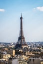 Eiffel Tower from Arc de Triomphe Royalty Free Stock Photo