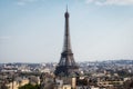 Eiffel Tower from Arc de Triomphe Royalty Free Stock Photo