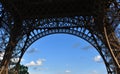 Eiffel tower arch with blue sky background Royalty Free Stock Photo