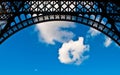 Eiffel tower arch with sky Royalty Free Stock Photo