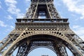 Eiffel Tower architecture detail, bottom view