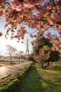 Eiffel Tower during beautiful spring time in Paris, France Royalty Free Stock Photo