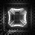 Eiffel tower from below Royalty Free Stock Photo