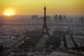 Eiffel Tower biew from Montparnasse tower Royalty Free Stock Photo