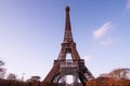 Eiffel tower with blue sky during winter Royalty Free Stock Photo