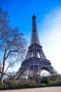 Eiffel tower-Blue Sky-Winter Royalty Free Stock Photo