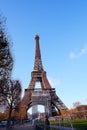 Eiffel tower with blue sky during winter Royalty Free Stock Photo