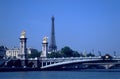 Eiffel tower and bridges over Seine Royalty Free Stock Photo