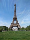 Eiffel Tower captives the energy of the clouds Royalty Free Stock Photo