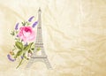 Eiffel tower card. Royalty Free Stock Photo