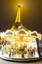 Eiffel Tower and a carousel