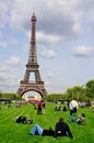 Eiffel Tower and Champs de Mars Royalty Free Stock Photo