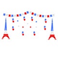 Eiffel tower city france happy bastille. Royalty Free Stock Photo