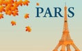 eiffel tower city vector illustration Royalty Free Stock Photo