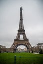 Eiffel Tower on a cloudy winter day. Royalty Free Stock Photo