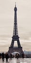 Eiffel Tower in a Cloudy Winter Day Royalty Free Stock Photo