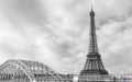 Eiffel tower on Debilly Footbridge