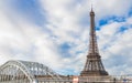 Eiffel tower on Debilly Footbridge