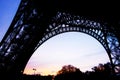 Eiffel Tower different pose at sunset time Royalty Free Stock Photo