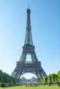 Eiffel Tower from Direction Champs-de-Mars Royalty Free Stock Photo