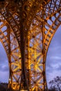 Eiffel Tower at dusk in Paris, France Royalty Free Stock Photo