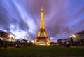 Eiffel Tower at dusk in Paris, France Royalty Free Stock Photo