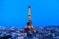 The Eiffel Tower , Europe, France, Ile de France, Paris, in summer, on a sunny day