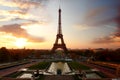 Eiffel Tower in evening, Paris, France