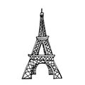 Eiffel tower famous landmark of paris, symbol of romance, love, nostalgia