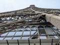 Eiffel Tower close view details, Paris France