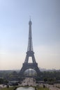 Eiffel Tower at foggy morning. Paris, France