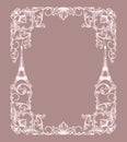 Eiffel tower frame background