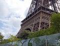 Eiffel Tower. Glass protection Paris France