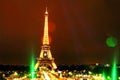 Eiffel tower great night view paris france Royalty Free Stock Photo