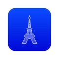 Eiffel tower icon blue vector Royalty Free Stock Photo