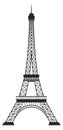 Eiffel tower icon. French architecture symbol. Landmark symbol