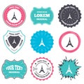 Eiffel tower icon. Paris symbol. Royalty Free Stock Photo