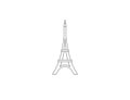 Eiffel tower icon. Vector illustration. Royalty Free Stock Photo