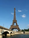 Eiffel tower and Iena bridge, Paris Royalty Free Stock Photo