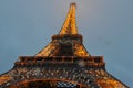 The Eiffel Tower illuminated, Paris, France