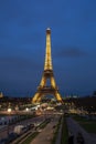 Eiffel Tower illumination show. Eiffel Tower is the highest monument in Paris use 20 000 light bulbs in the show