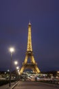 Eiffel Tower illumination show. Eiffel Tower is the highest monument in Paris use 20 000 light bulbs in the show
