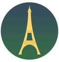 Eiffel Tower isolated vector icon which can be easily edit or modified Royalty Free Stock Photo