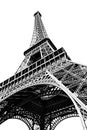 Eiffel Tower isolated on white