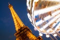 The Eiffel Tower and its Carousel Royalty Free Stock Photo