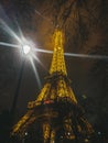 Eiffel tower in the lantern light Royalty Free Stock Photo