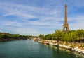 Eiffel Tower at left bank of seine river Royalty Free Stock Photo