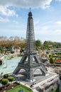 Eiffel Tower LEGO model displayed at Legoland Windsor miniland Royalty Free Stock Photo