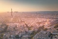 Eiffel tower and Les Invalides at dramatic sunrise Paris, France Royalty Free Stock Photo